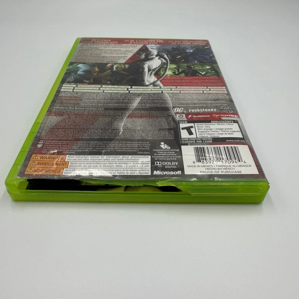 Batman Arkham City Xbox 360 Microsoft Action Adventure Game CIB Cracked Case